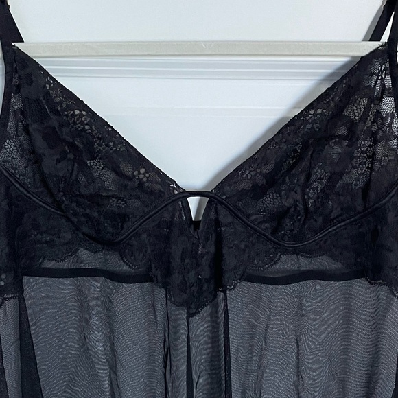 New! Victoria’s Secret Black Lace Sheer Lingerie Slip Dress XL  - 47402 - Picture 5 of 12